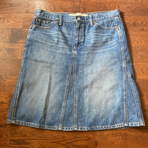 Classic Blue Denim A-Line Skirt - Women's